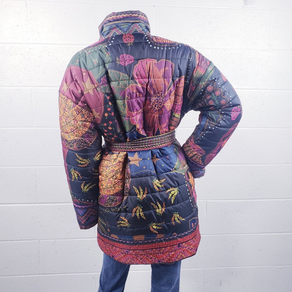 Farm Rio Reversible Puffer Jacket Patchwork Flora… - image 12